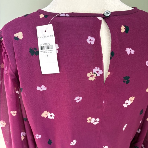 Ann Taylor Purple Long Sleeve Dress - Picture 5 of 10